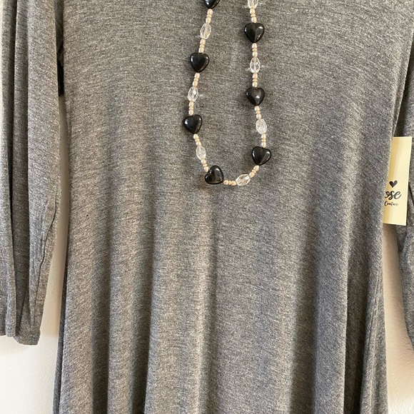 NWT Fit and flare grey size medium Forever Rose Couture dress - Picture 4 of 10